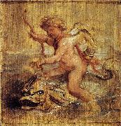 Peter Paul Rubens Cupid Riding a Dolphin USA oil painting artist